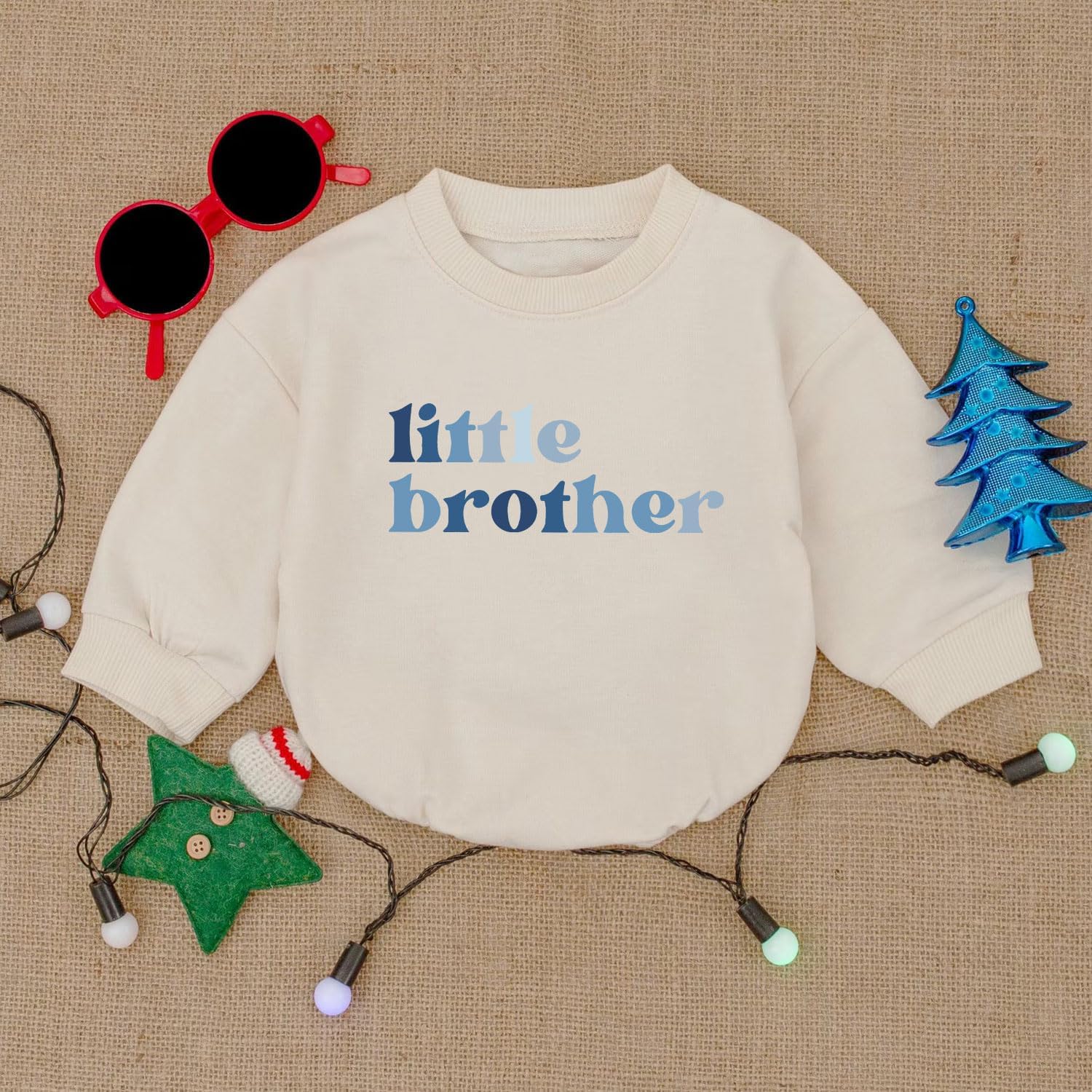 Perfect 2-Piece Baby Boy Romper Set Adorable Little Bro Outfit