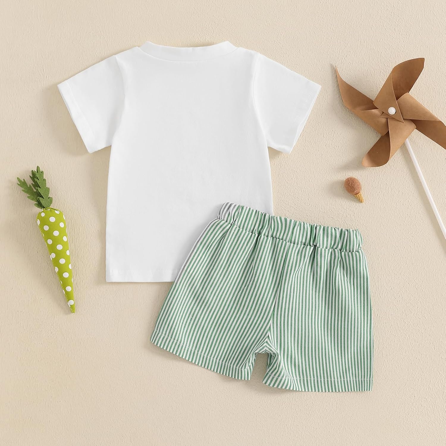 Lamuusaa Easter Toddler Boys Plaid Stripe Set