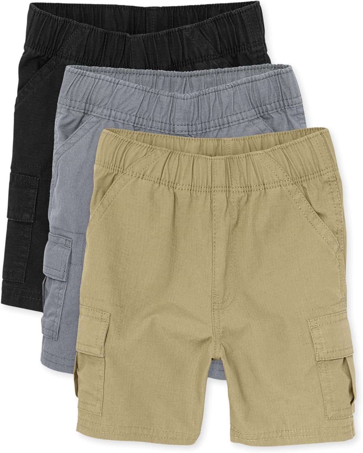 Boys Pull-On Cargo Shorts Multipack of 3