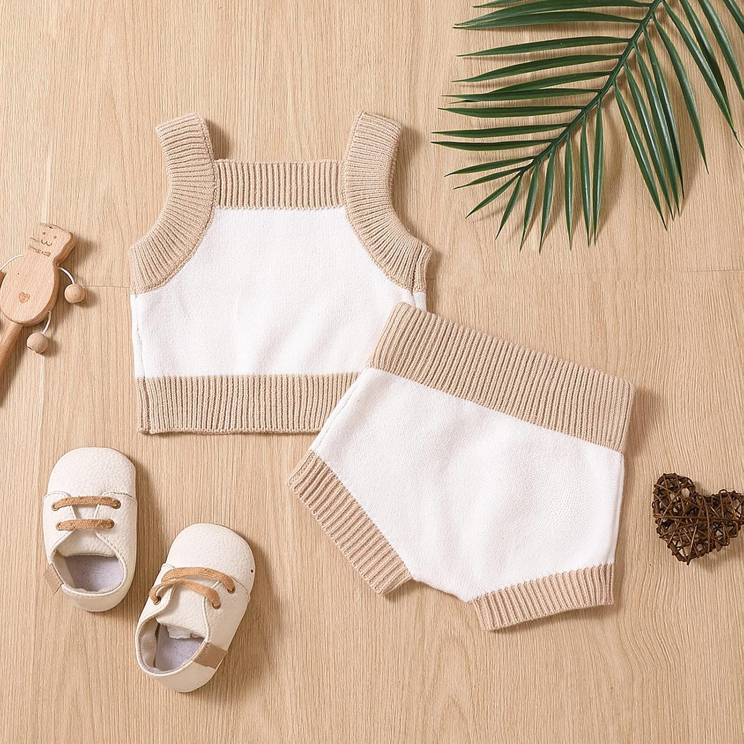 Baby Girls Summer Outfits Knitted sweater vest bloomers shorts set