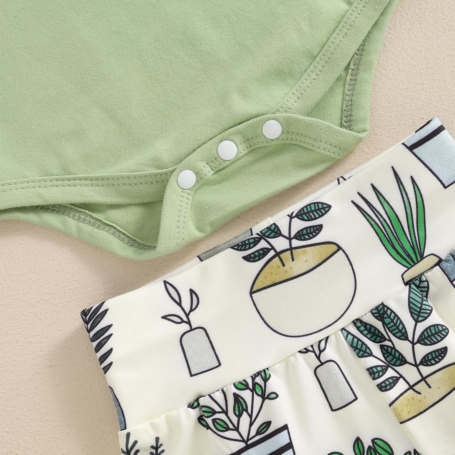 Chloefairy Newborn Summer Romper Set for Baby Boy and Girl