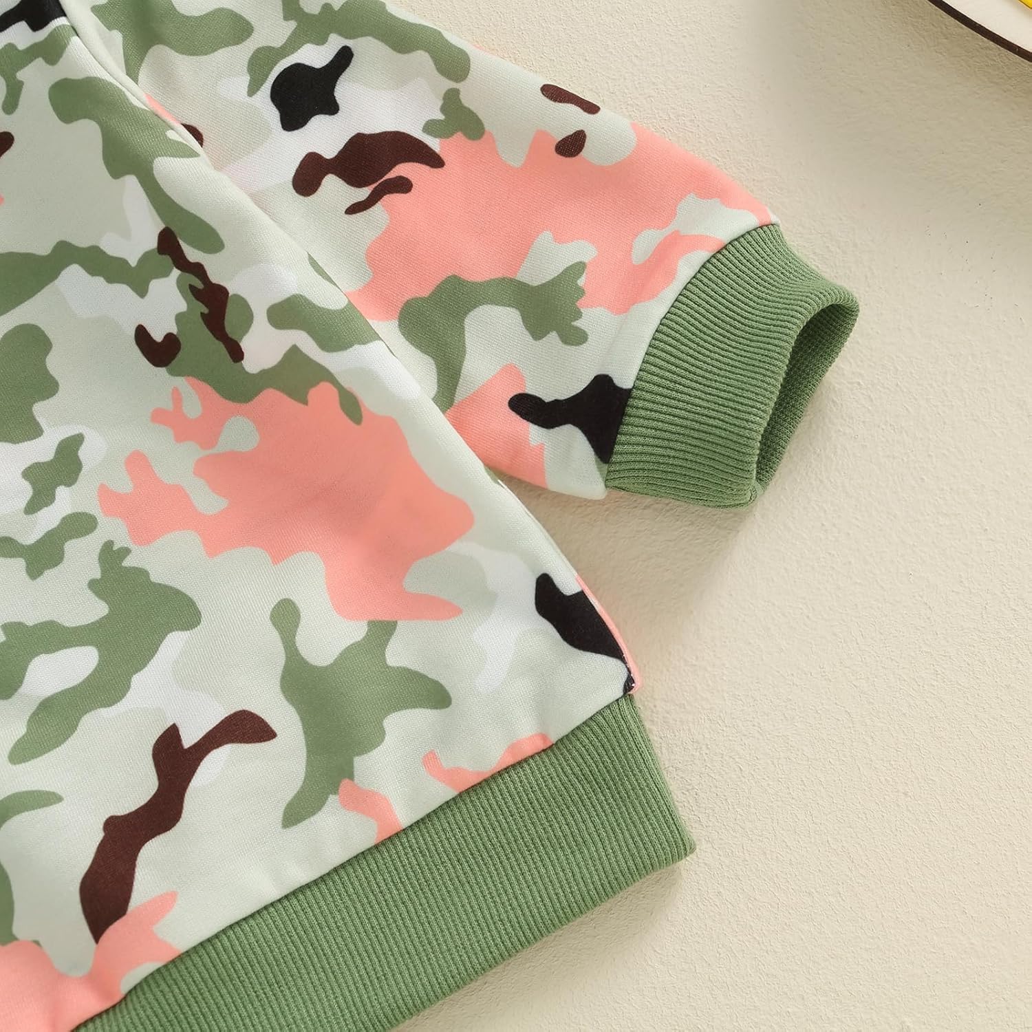 Camouflage Fall Clothes Set for Baby Girls