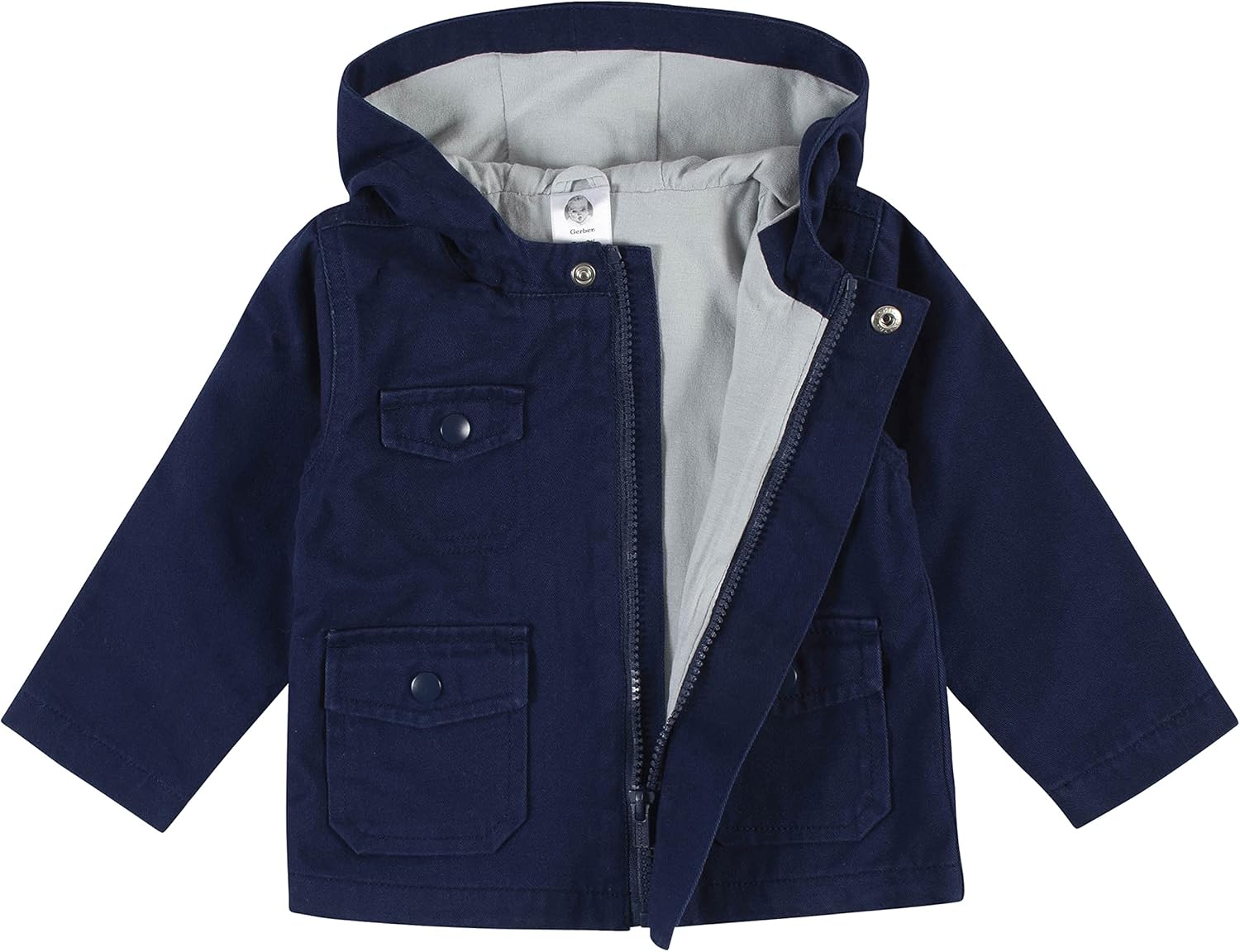 Gerber Baby Hooded Cotton Twill Utility Jacket Warm Comfortable