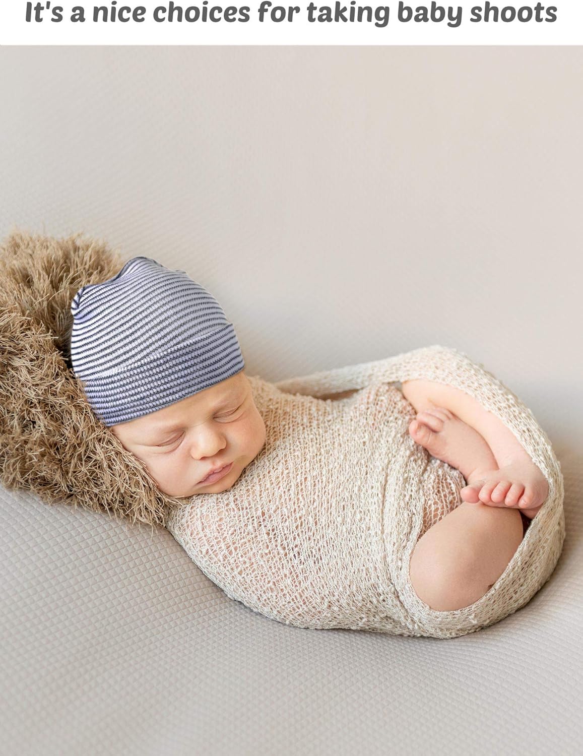 Cute Stripe Design Newborn Baby Cap