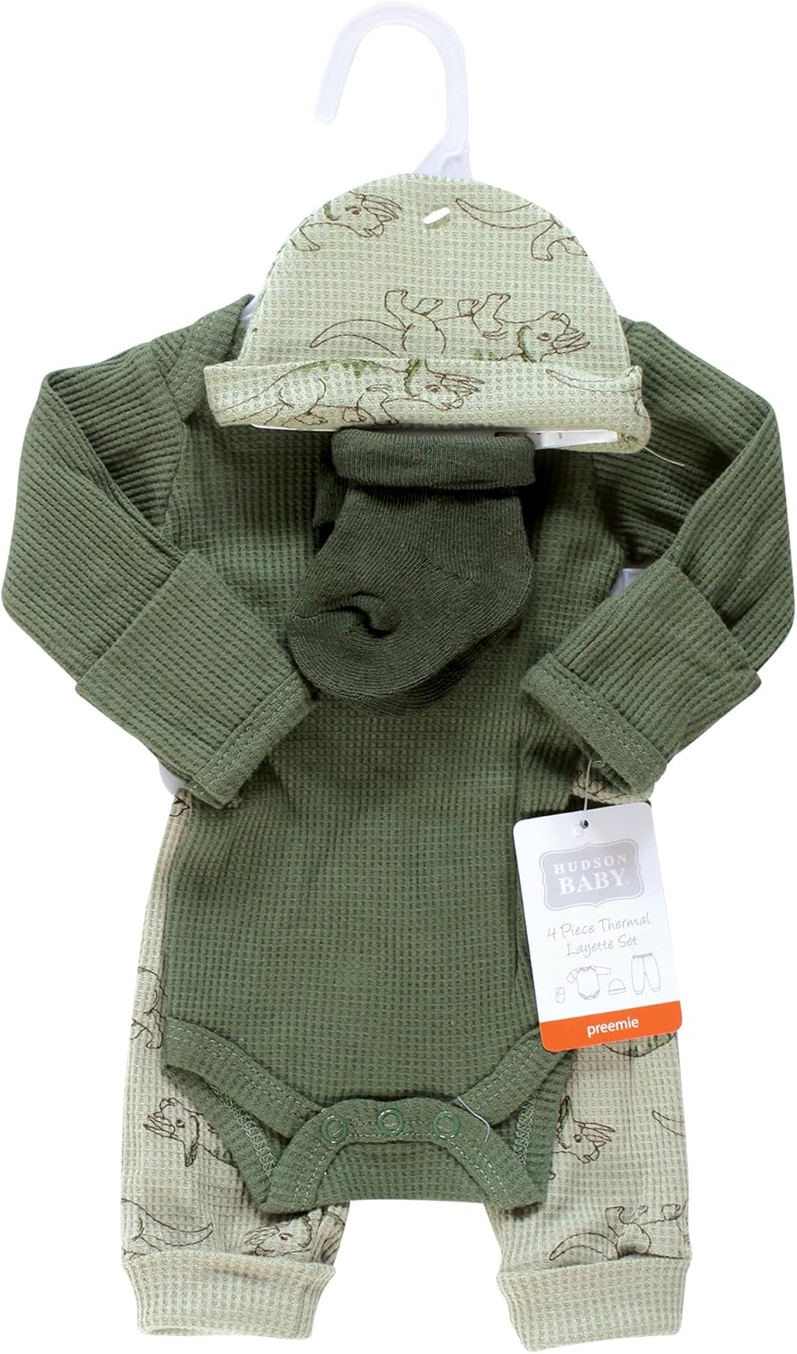 Hudson Baby Unisex Thermal Preemie Layette Set 4pc