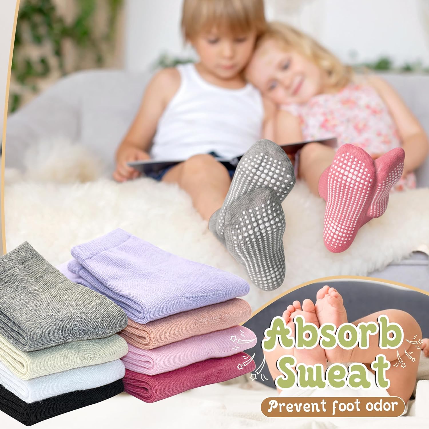 Non-Slip Toddler Socks for Safe Walking