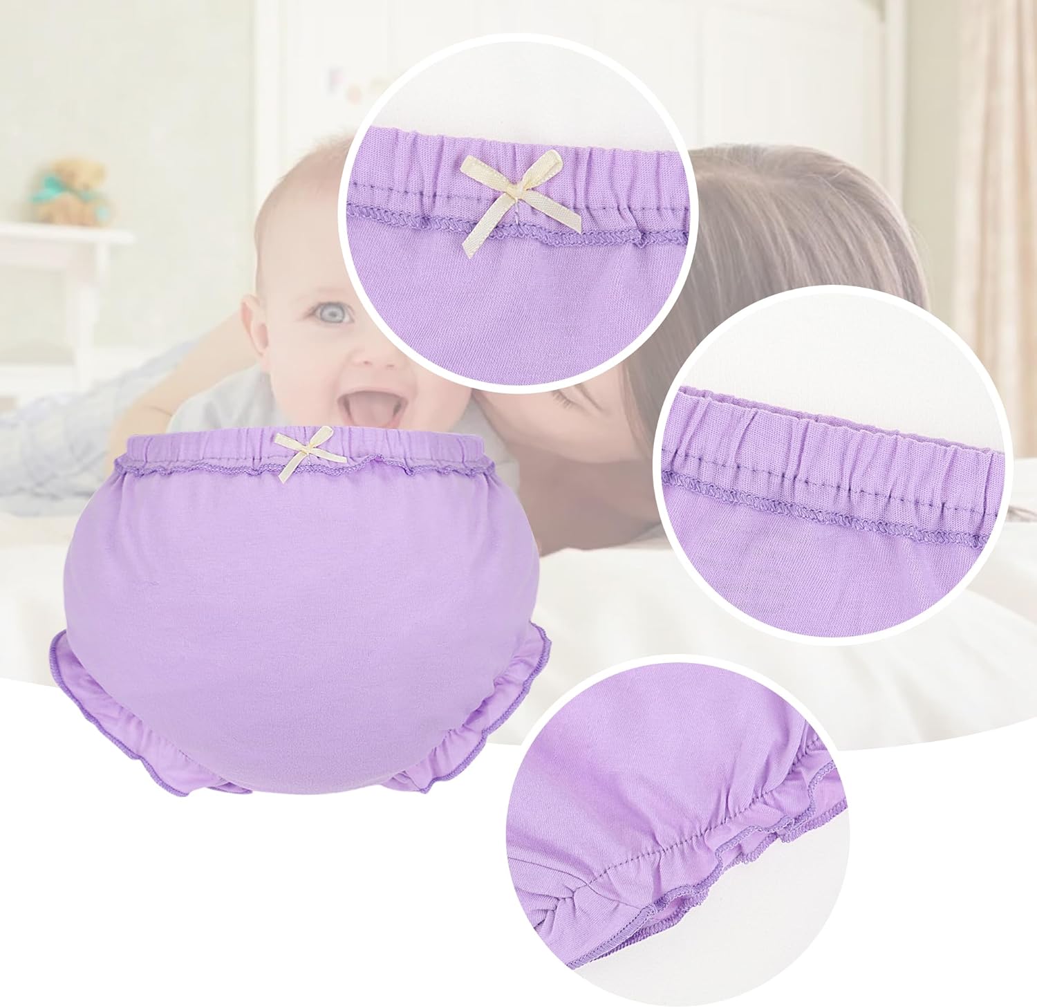 SOFT COTTON BABY Bloomers Diaper Covers for Toddler Girls