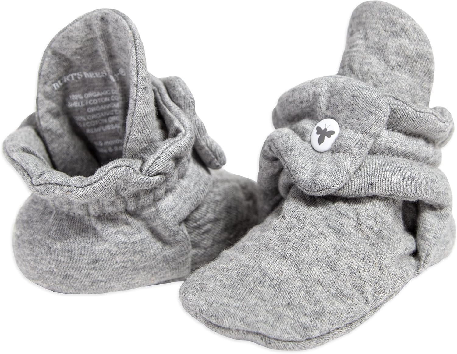 Burts Bees Baby Booties - 100 Organic Cotton Adjustable Soft for Infants