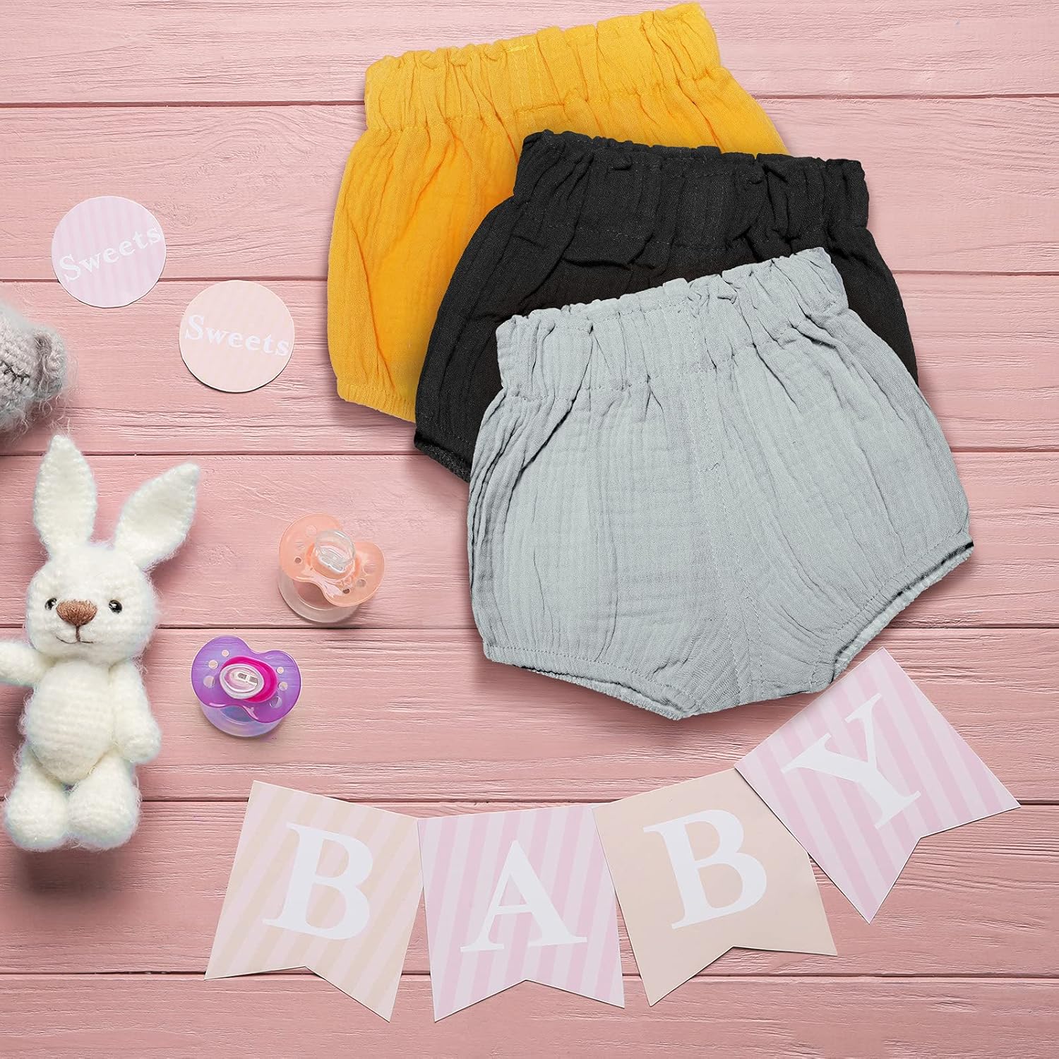 Sintege 5-Piece Summer Linen Bloomers for Kids Uns