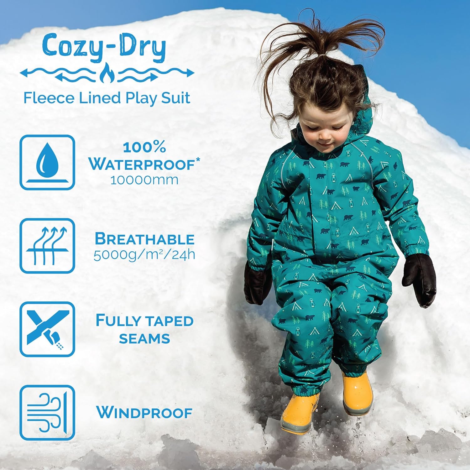 JAN JUL waterproof snowsuit for toddlers