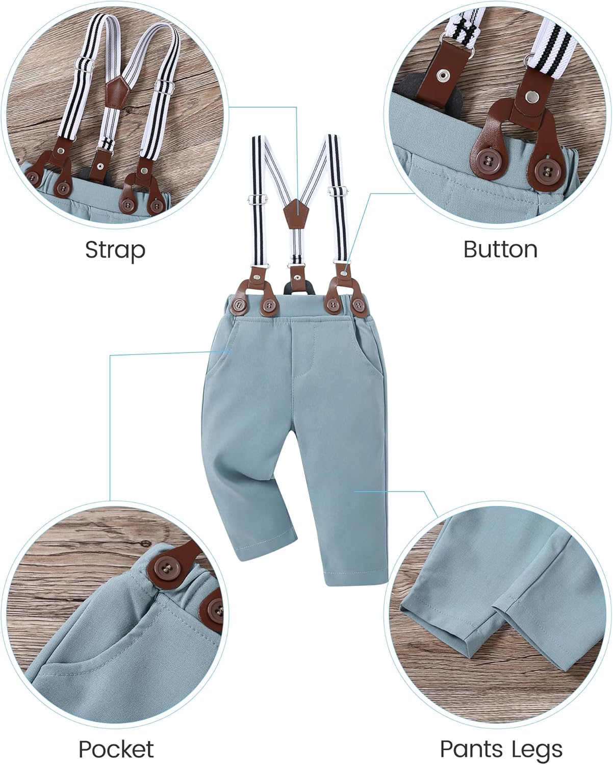 YALLET Baby Boy Gentleman Suits
