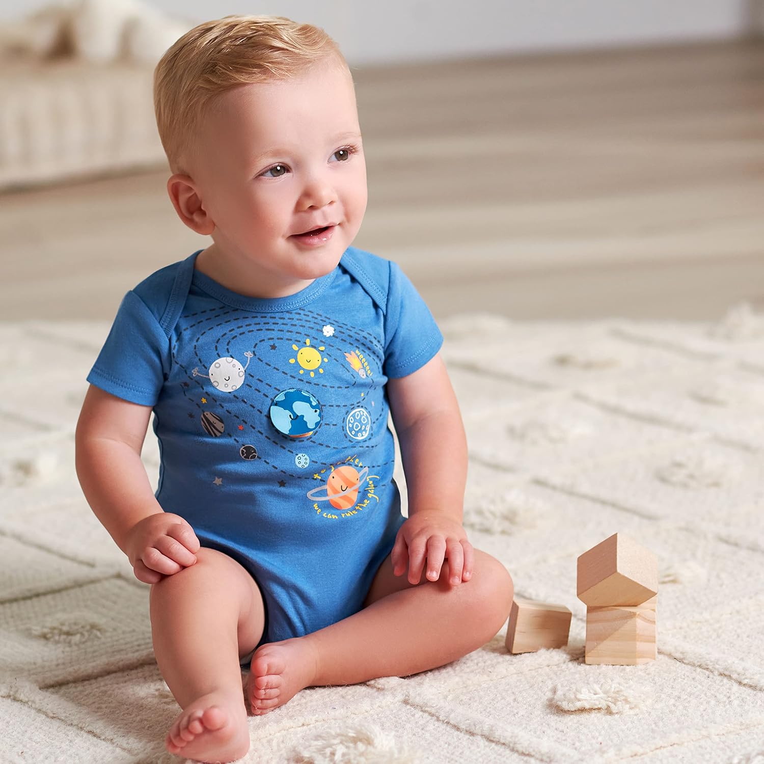 Gerber Baby Boys 5-Piece Short Sleeve Onesies Bodysuits