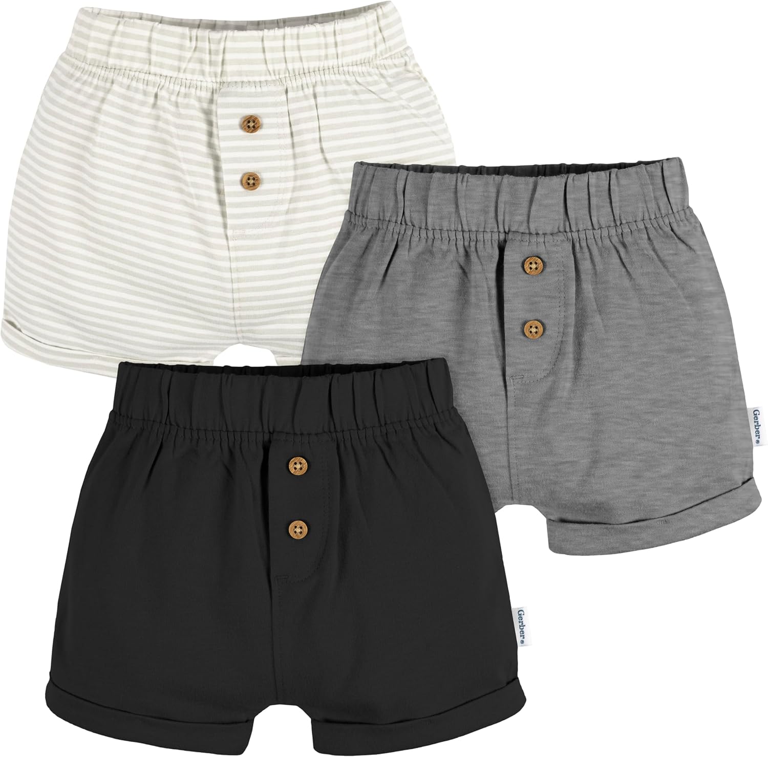 Gerber Baby 3-Pack Knit Shorts - Bulk Priced