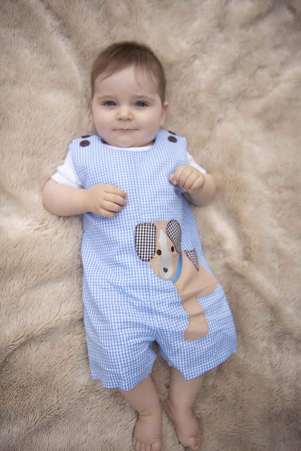 Adorable Lil Cactus Baby Boys Applique Overalls Romper