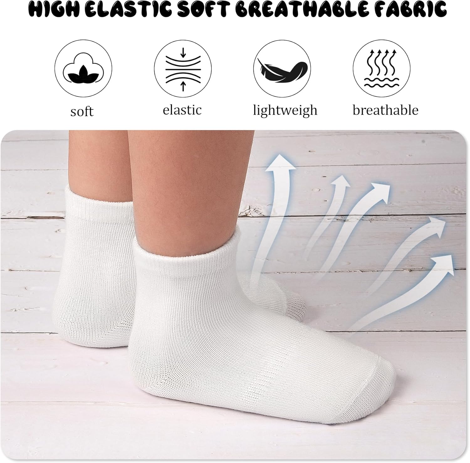 SkiBeaut 20 Pairs Toddler Socks