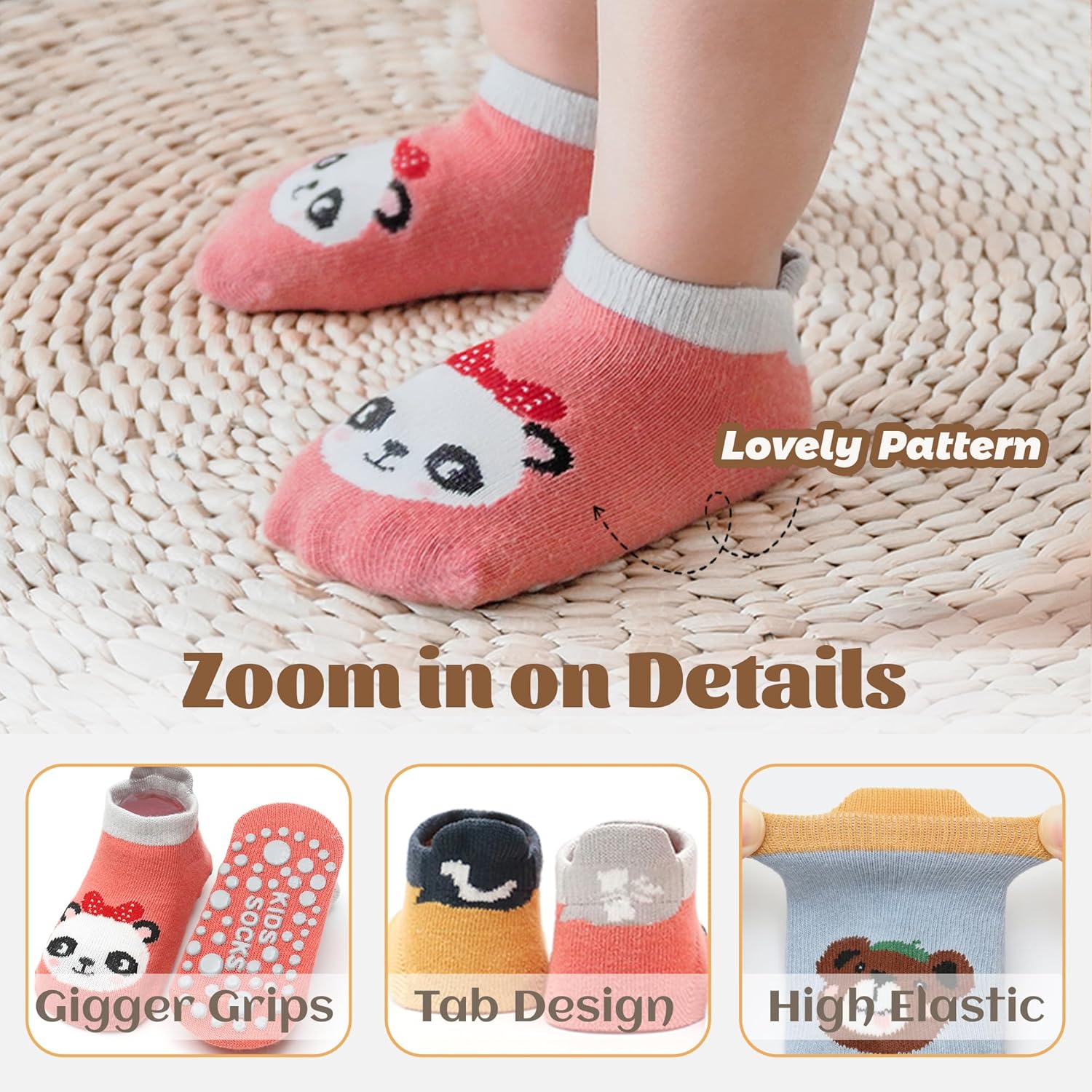HYCLES Non Slip Baby Socks