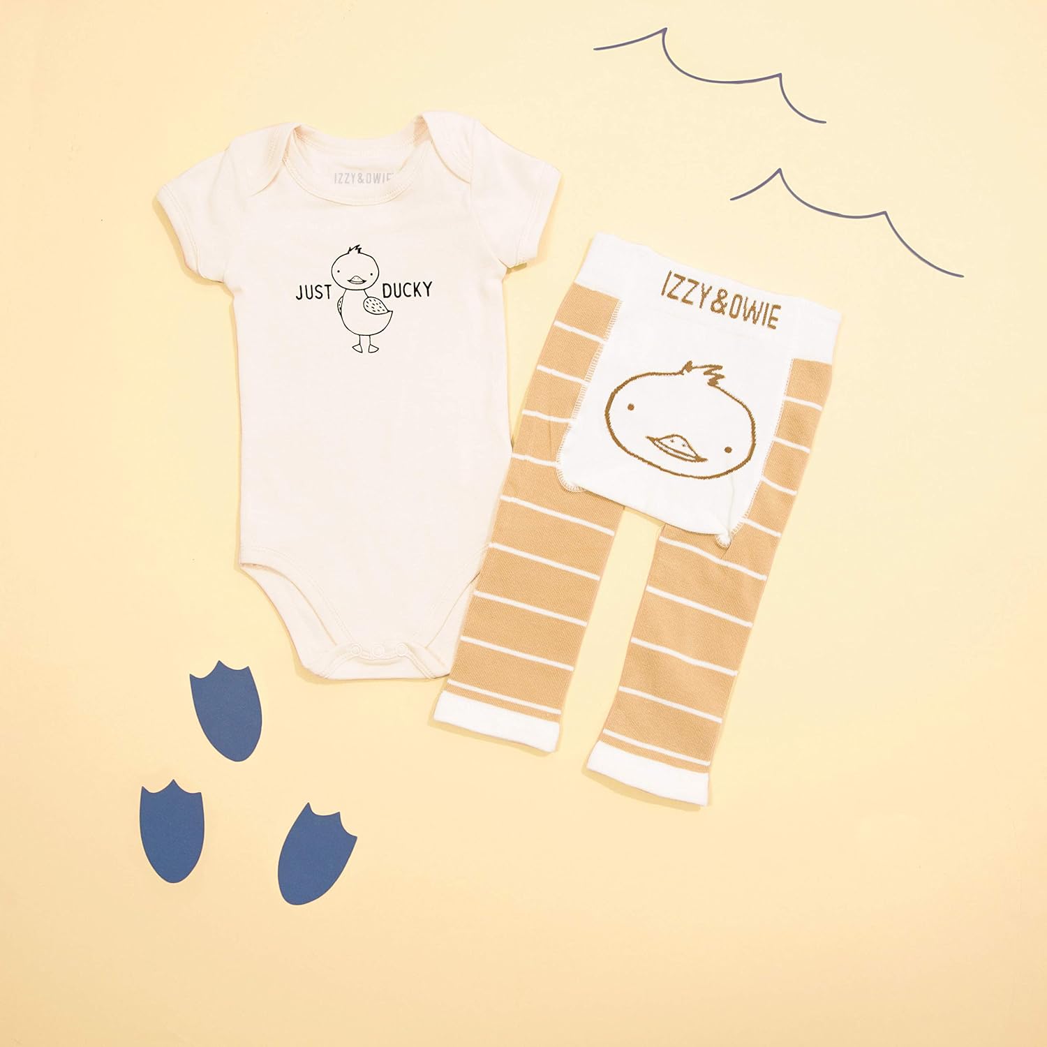 Pavilion Gift Company Duck-Yellow Leggings for Boys 12-24 Months