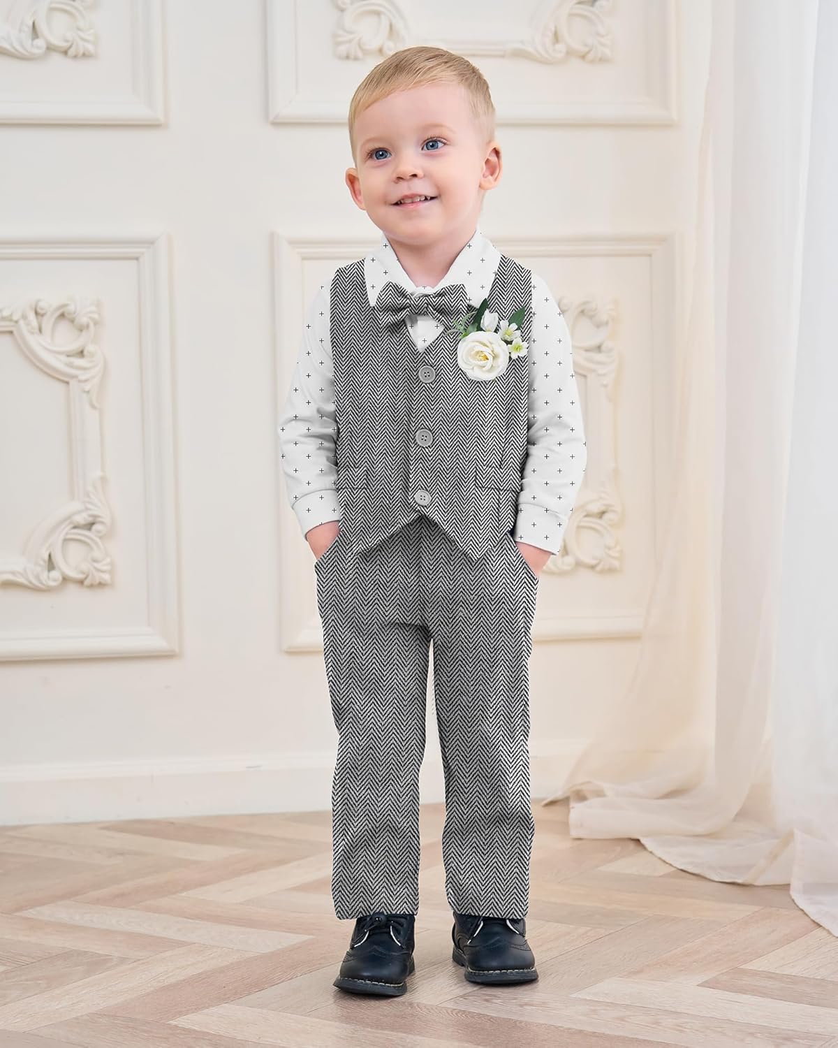CocoRARA Baby Boy Tuxedo weaken Outfit Set