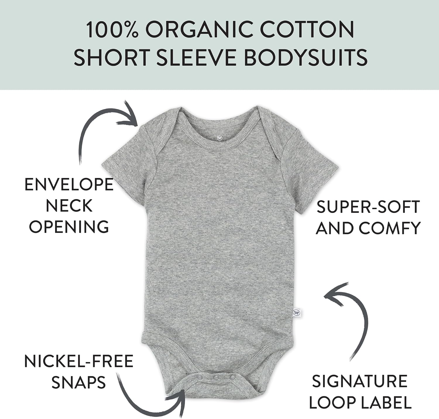 HonestBaby 10-Piece Organic Cotton bodysuits for infant boys and girls