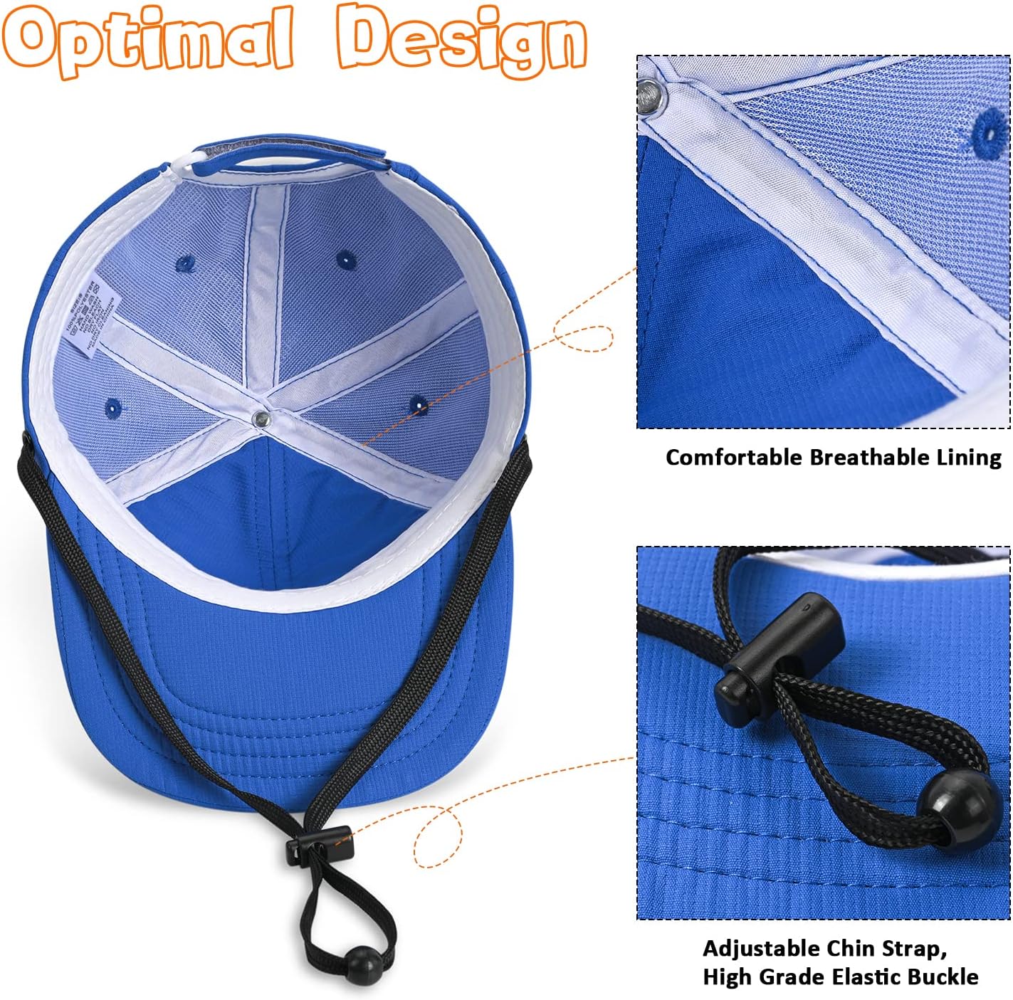 Perfect Snug Cool Kids Baseball Hat Visor for Toddler and Up