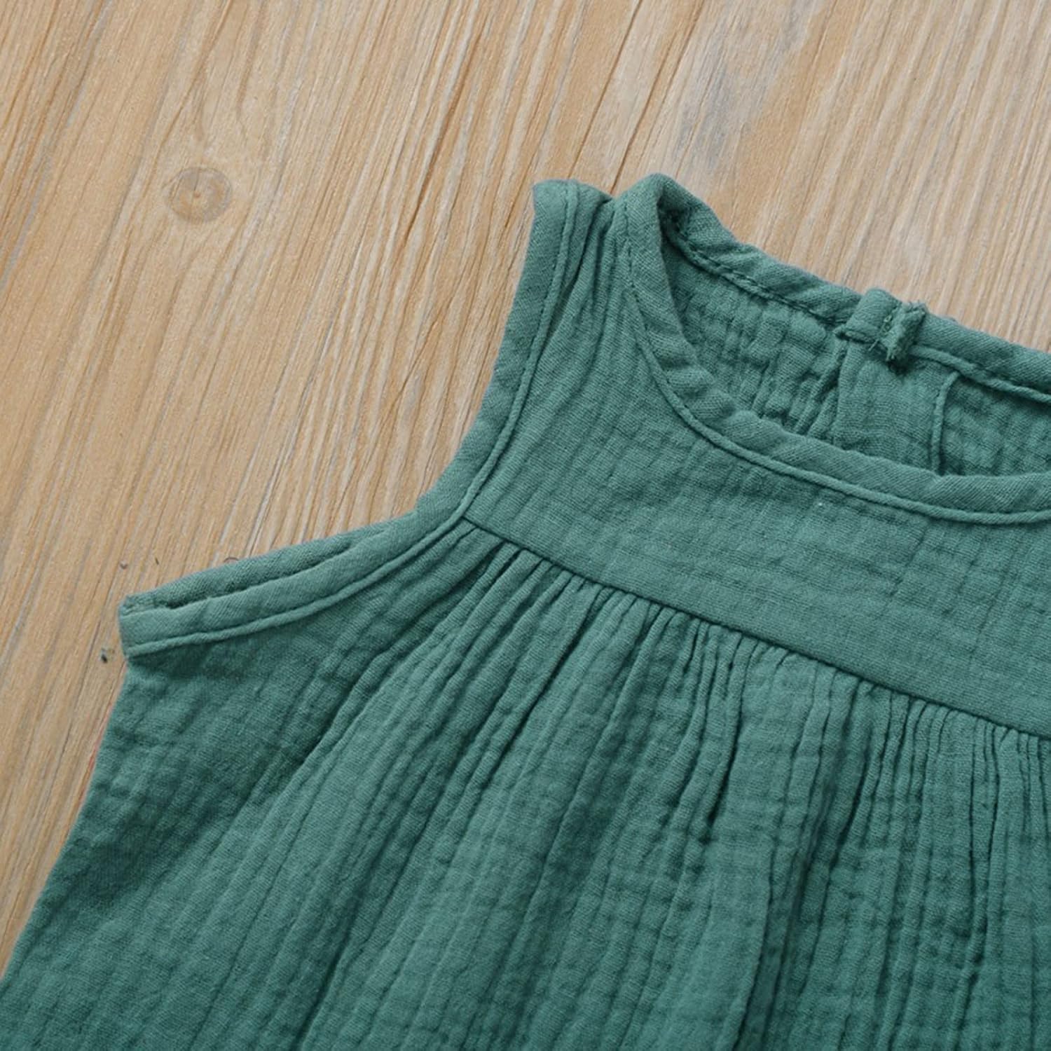 Adorable Solid Tank Romper Set for Baby