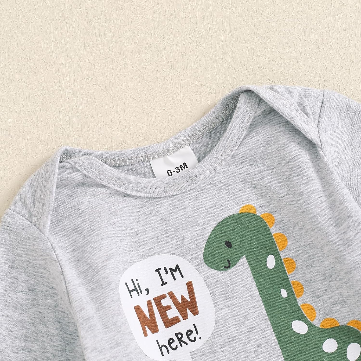Newborn Boy Dinosaur Romper Set Trendy Cozy for Little Brooks
