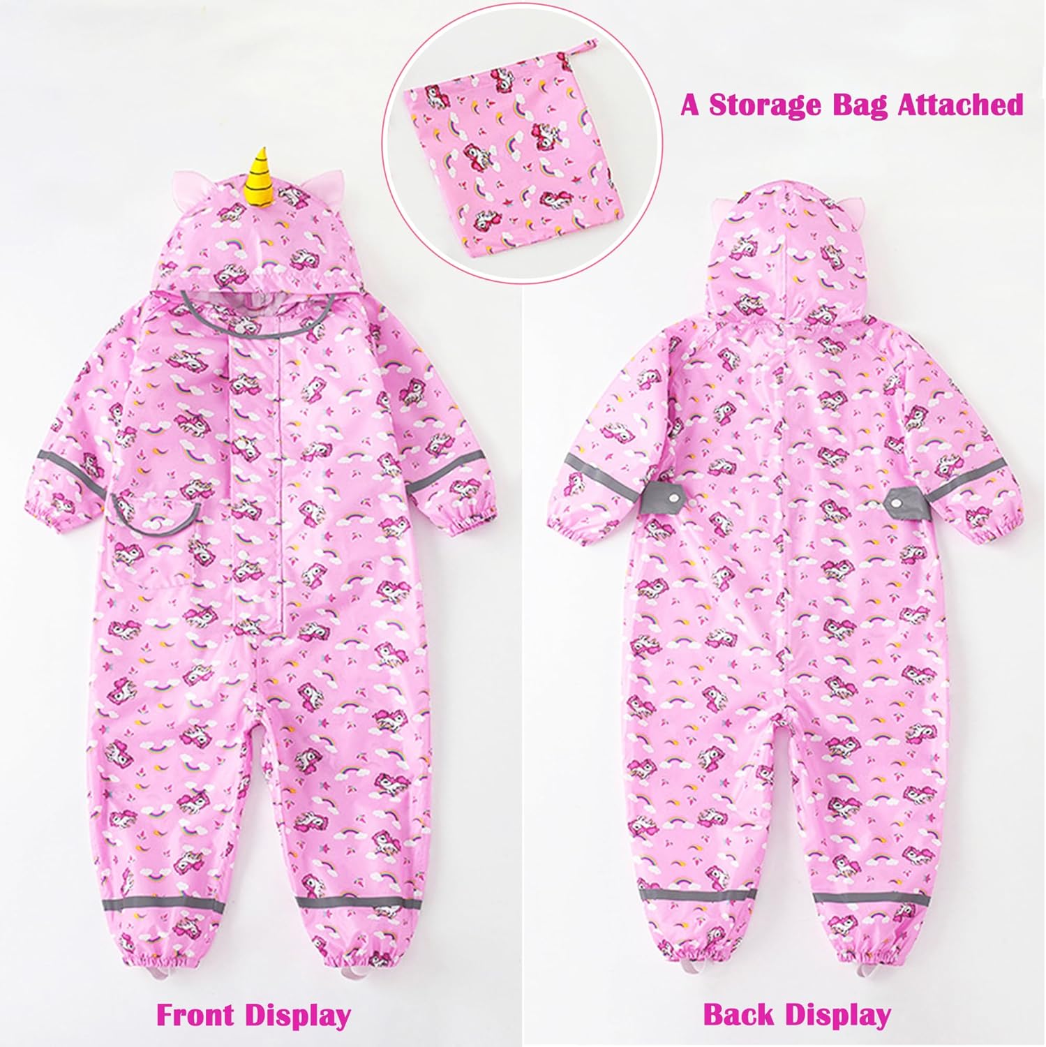 Waterproof Fewlby Toddler rain jacket unique design