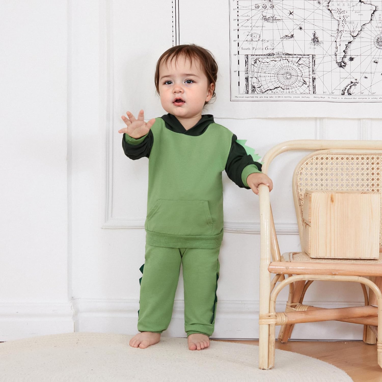 Infant Baby Boys Dinosaur Print fall winter wear