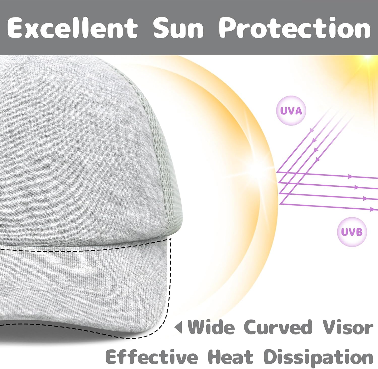 Adjustable Toddler Baseball Cap with UPF 50 Sun Protection