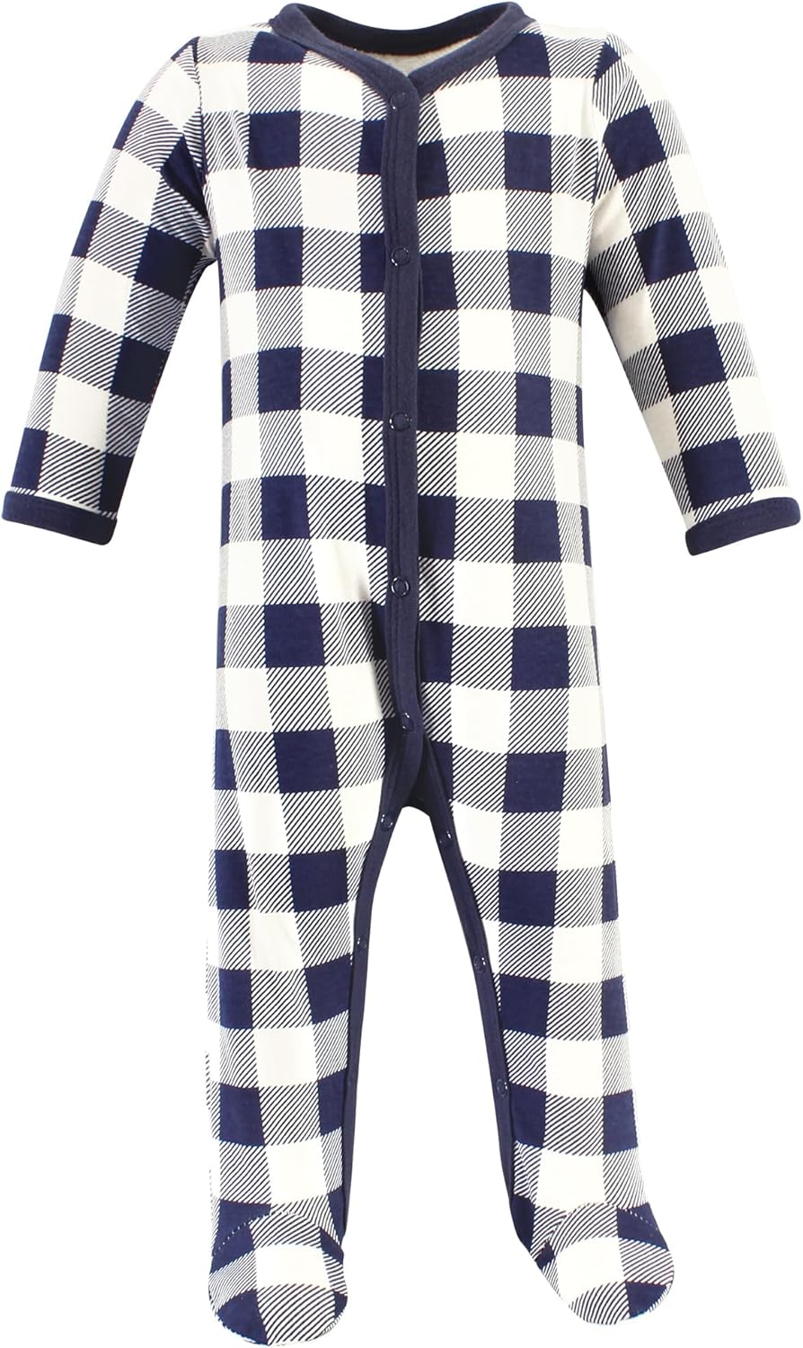 Hudson Baby Unisex Baby Cotton Sleep and Play bodysuit and bandana bib set