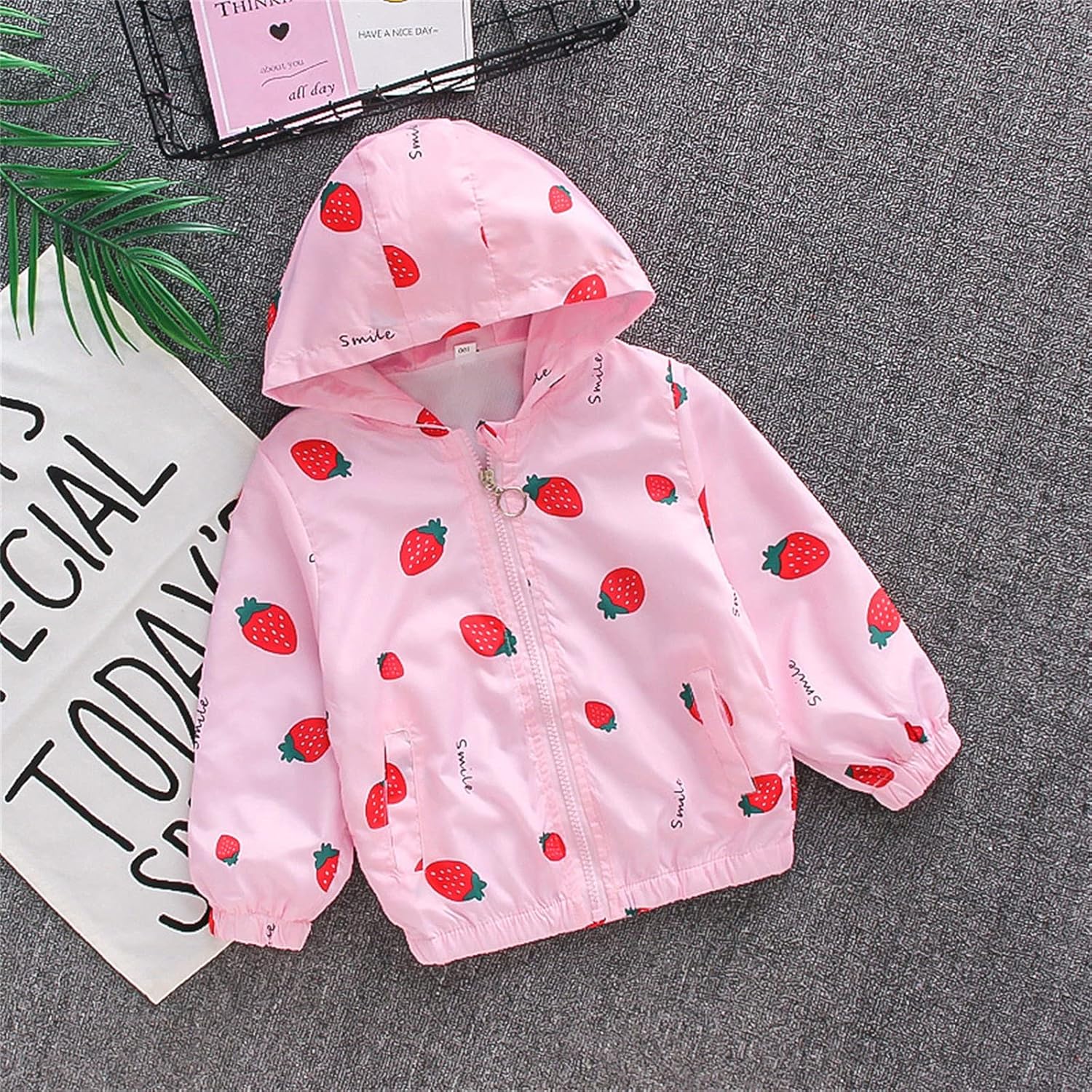 Watermelon Red Toddler Windproof Jacket
