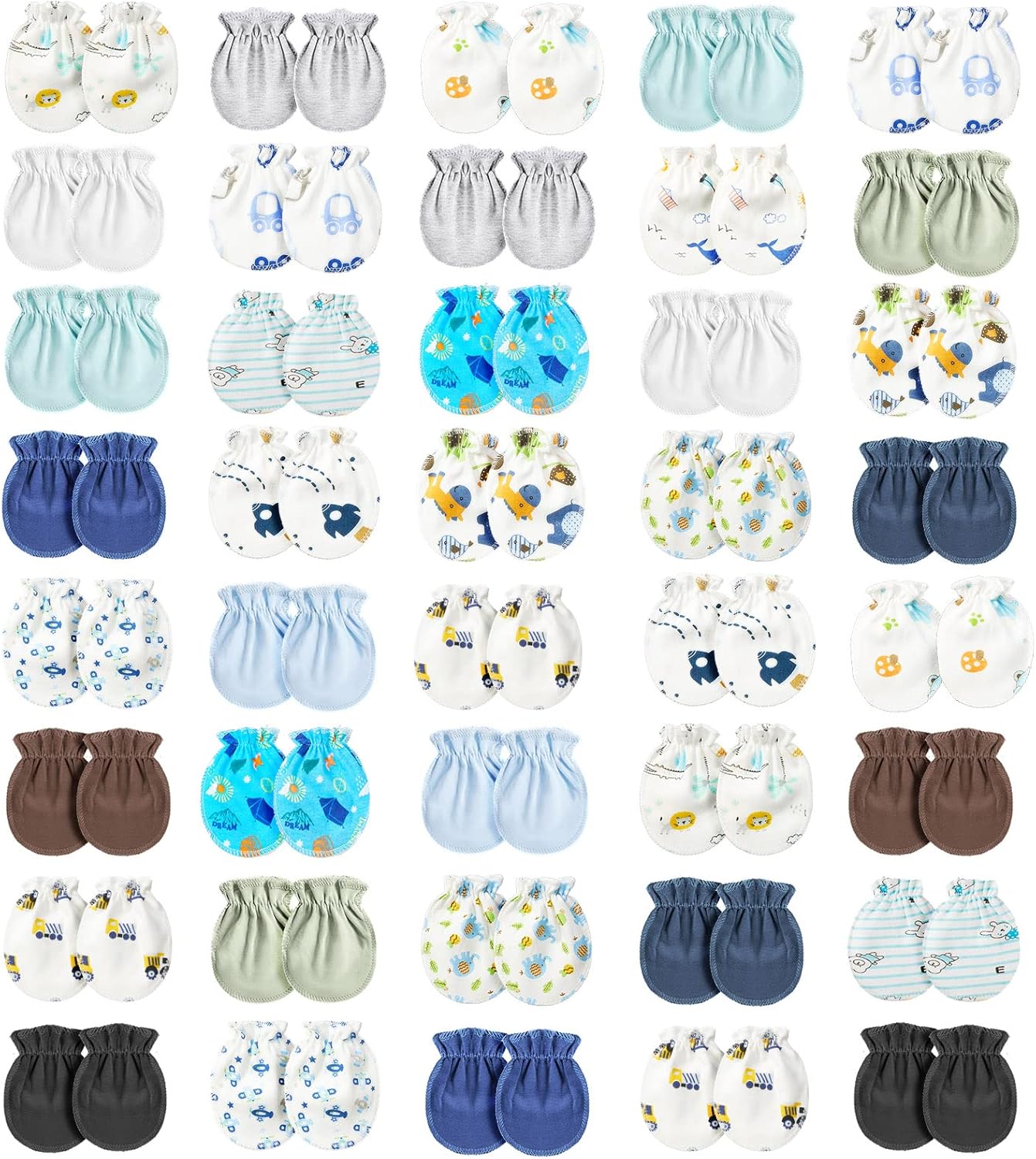 Geyoga 40 Pair Newborn Baby Mittens