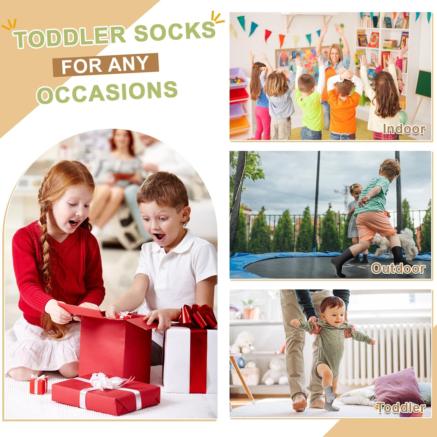 Non-Slip Toddler Socks for Safe Walking