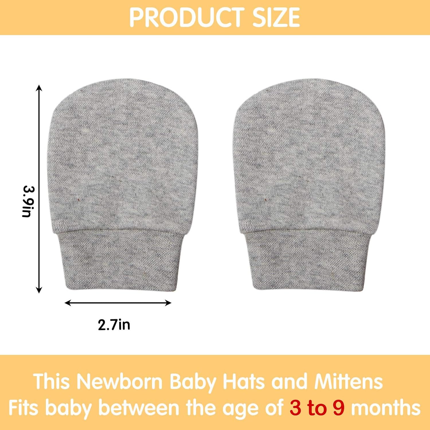Geyoga 6 Pairs Newborn Toddler No Scratch Gloves