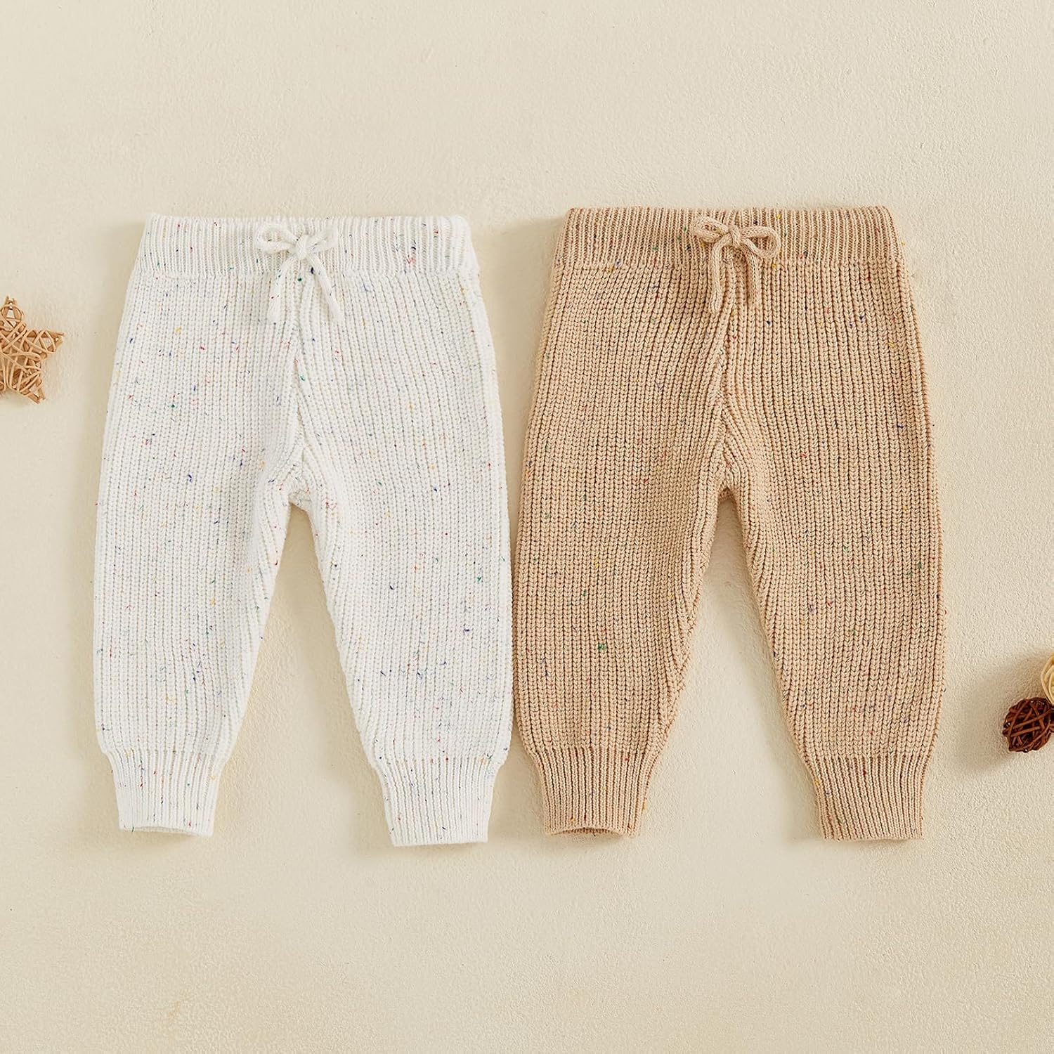 Eadrioss Baby Knit Leggings 2-Pack