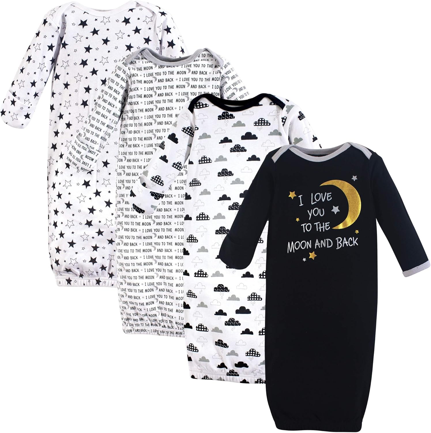 Hudson Baby Cozy Cotton Gown for Baby Girls