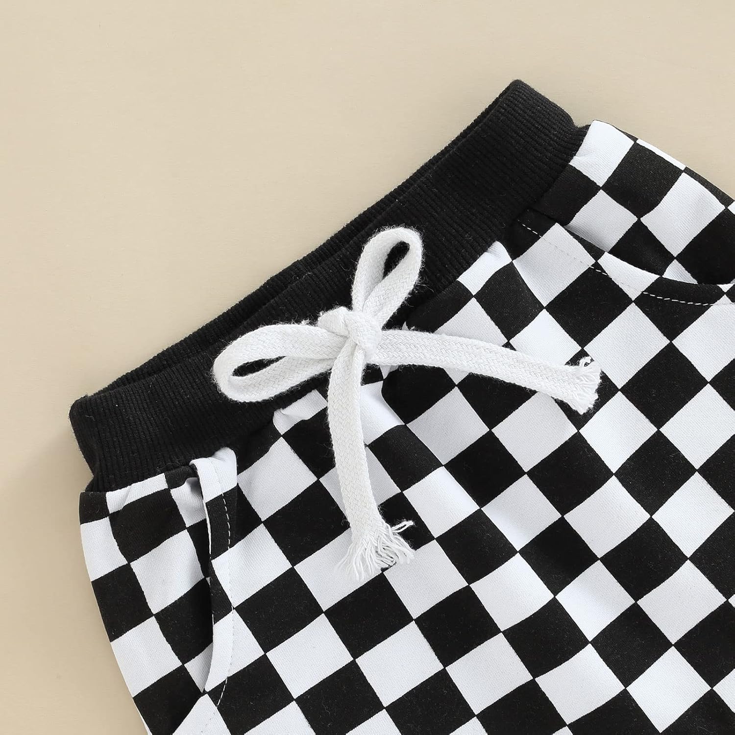 High-Quality Checkerboard Plaid Pants for Baby Elastic Waist Casual Trousers