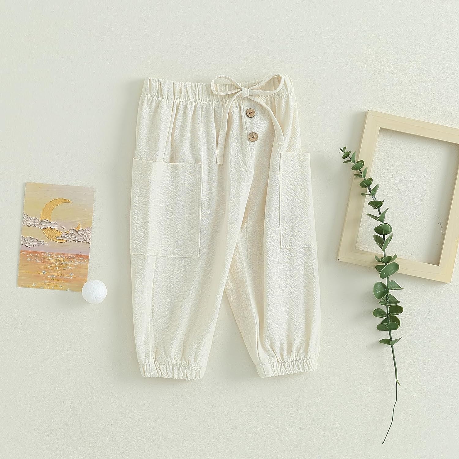 Soft Cotton Linen Joggers for toddlers