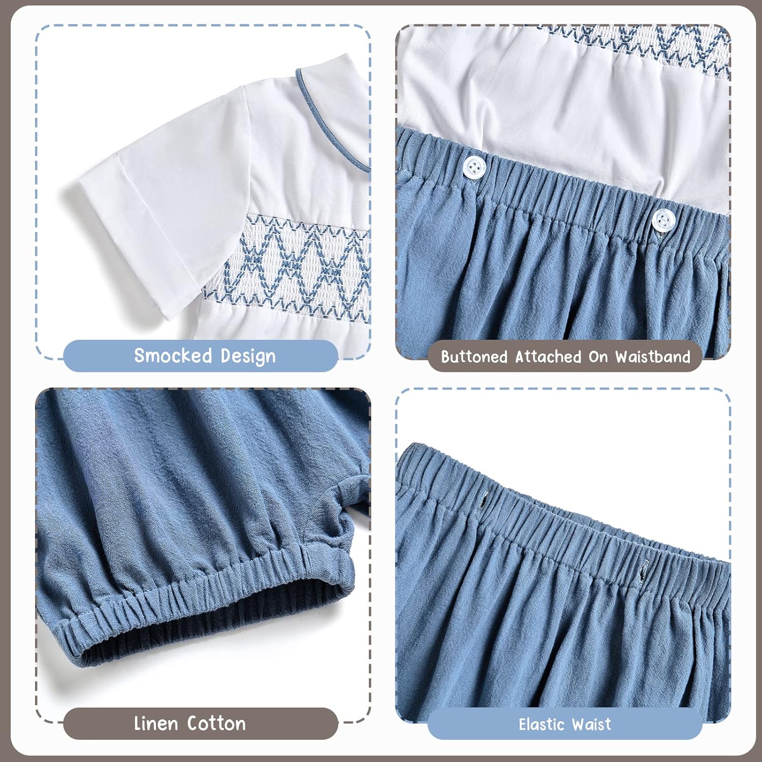 Booulfi Toddler Boy Summer Outfits Perfect for Weddings Birthdays