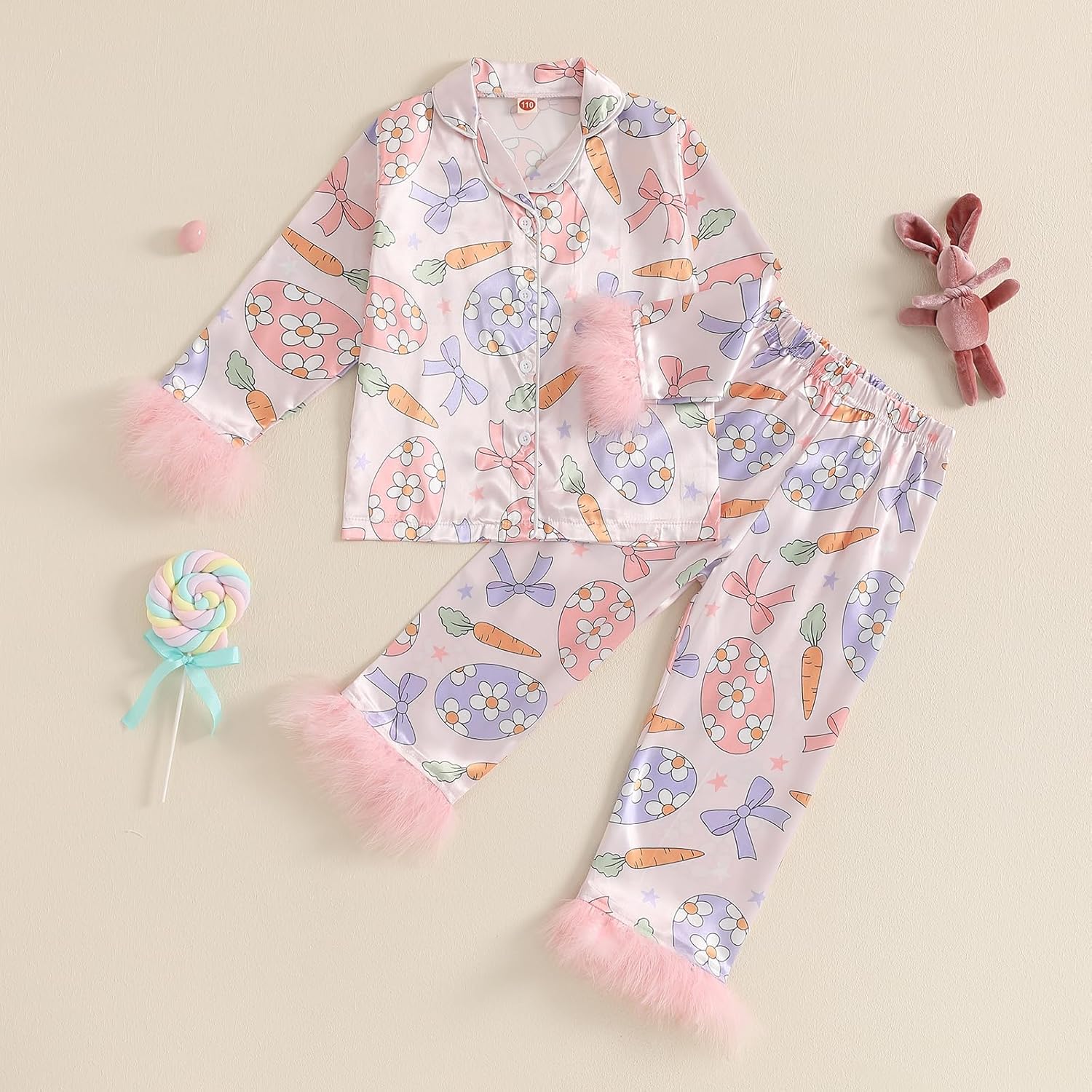 soft cute bunny pajama set for kids