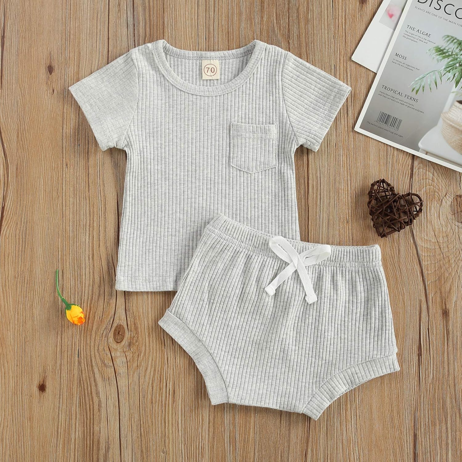 One Opening Newborn Summer Romper Set