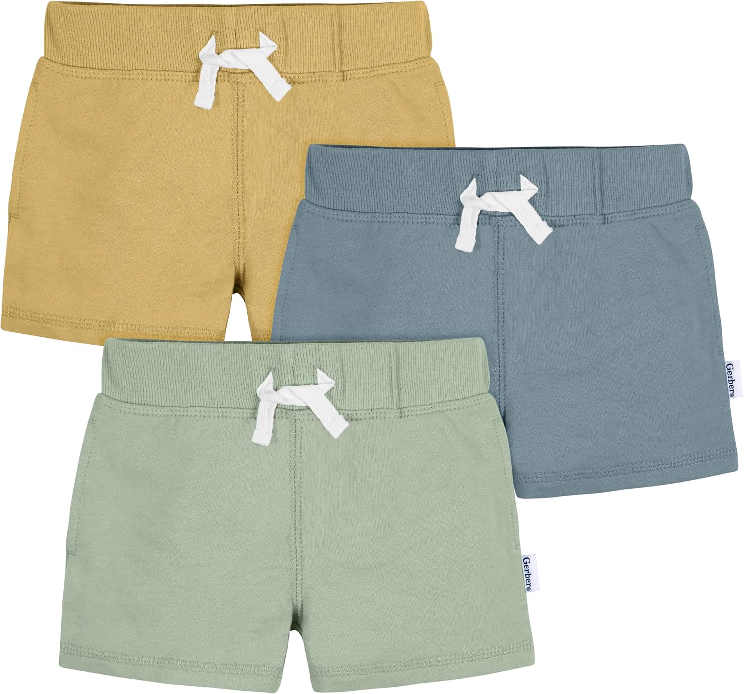 Gerber Toddler 3-Pack Pull-On Knit Shorts