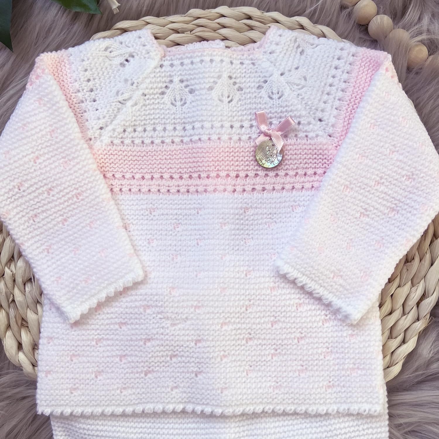 Luxurious Baby Knitted Outfit Set
