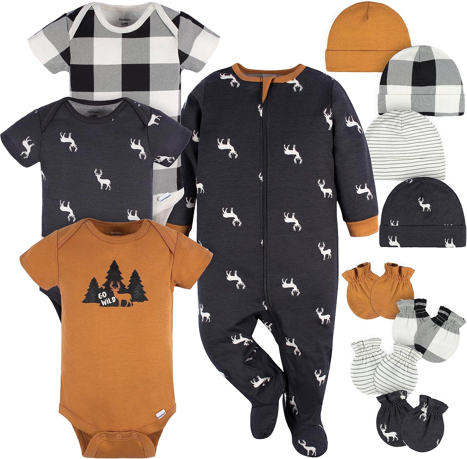 Gerber Baby Essentials deer-themed baby gift set