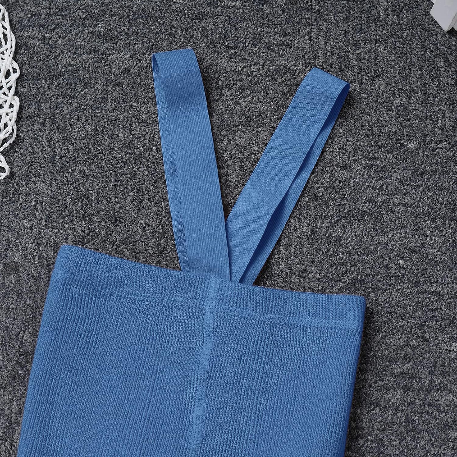 Stylish Ribbed Leggings with Suspenders for Babies