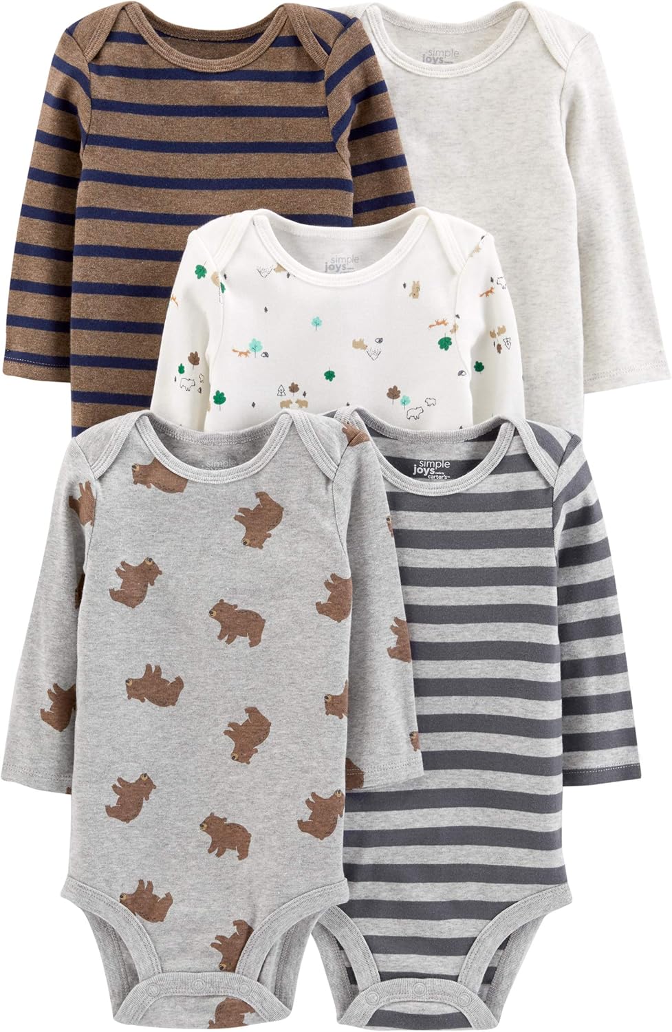 Simple Joys by Carters Unisex Babies Long-Sleeve Bodysuit