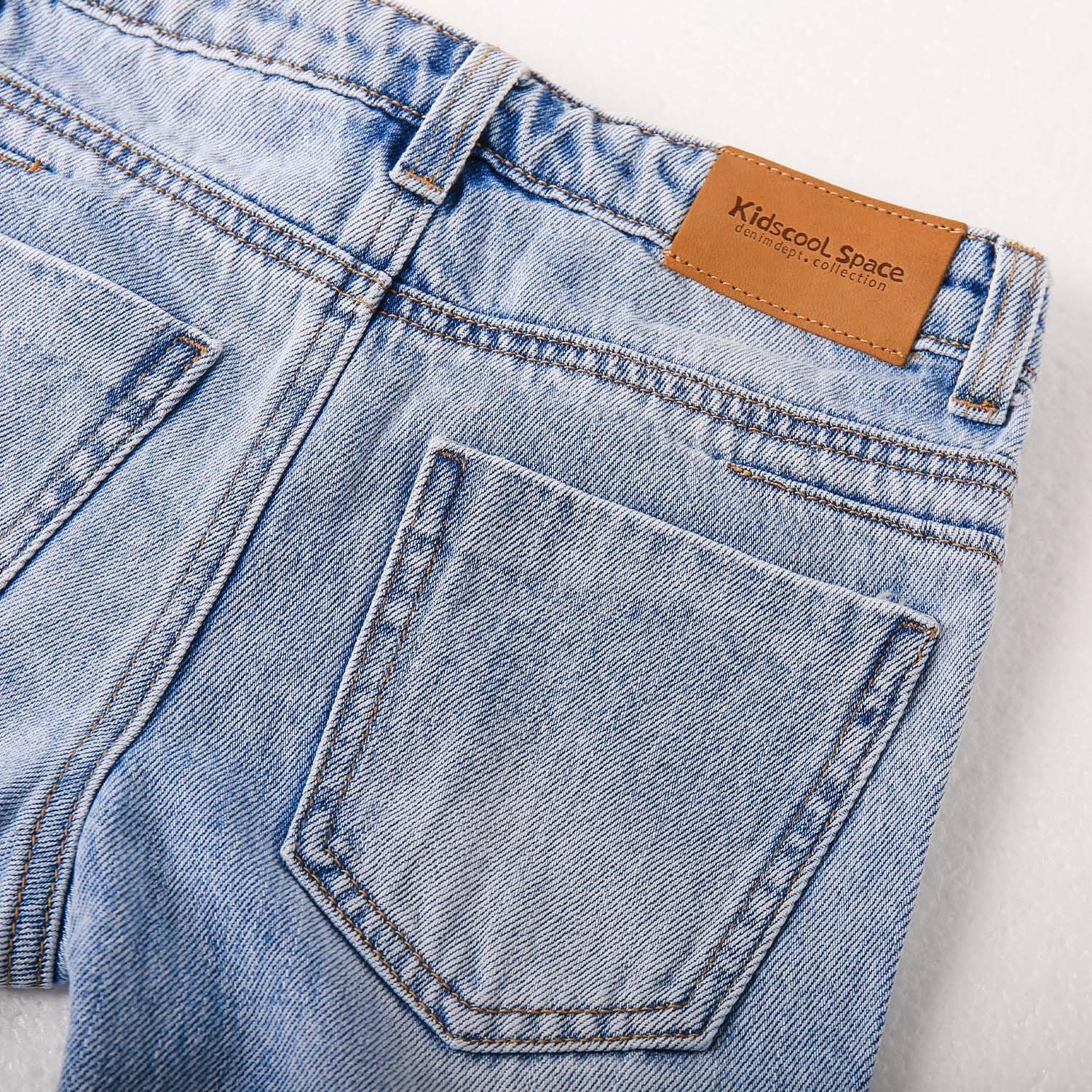 KIDSCOOL SPACE Baby Little Kids Jeans with Ripped Style