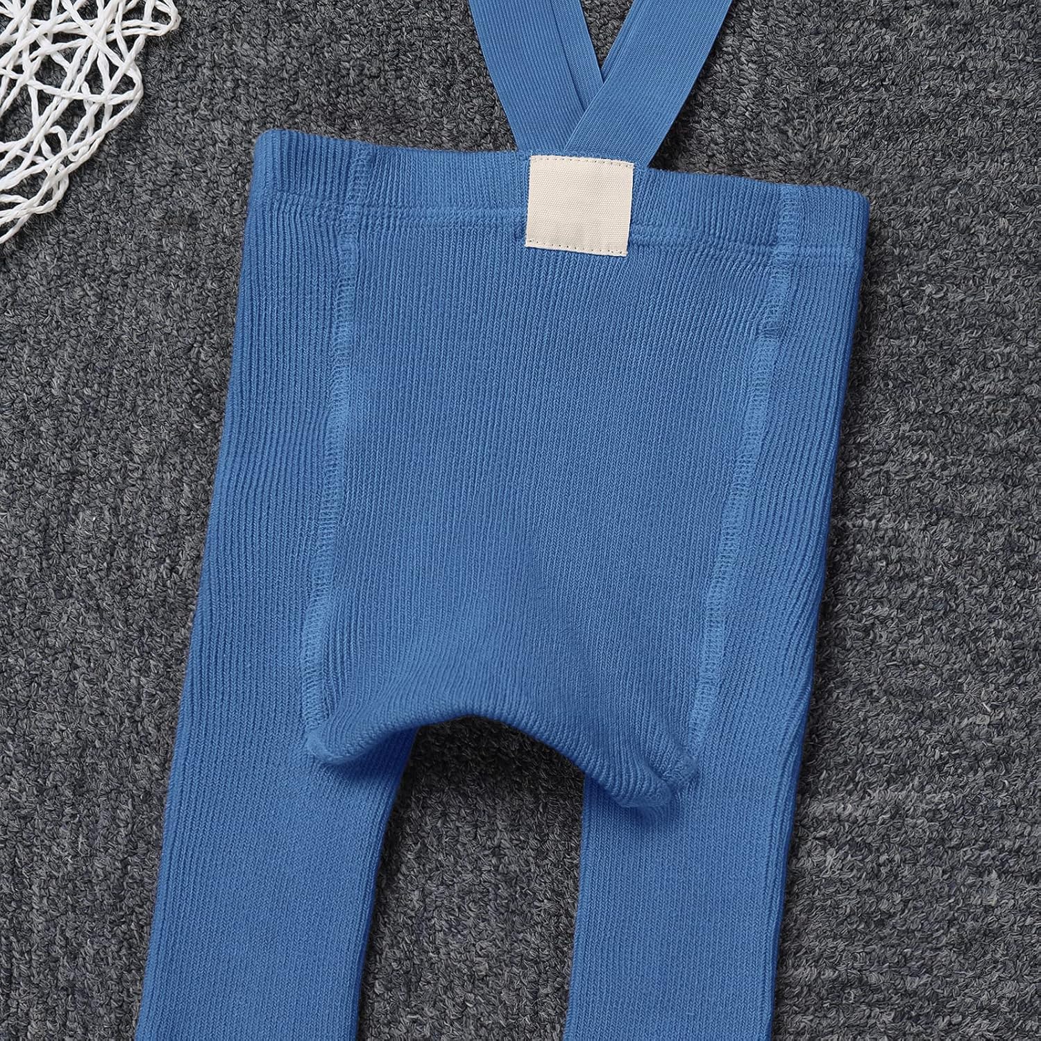 Stylish Ribbed Leggings with Suspenders for Babies