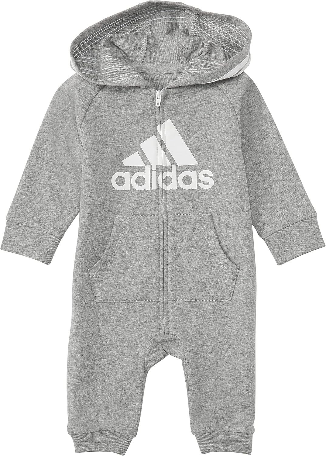 Adidas Baby-boys Long Sleeve Zip Front Hooded Coveralls Climbing Movement style Deeceed