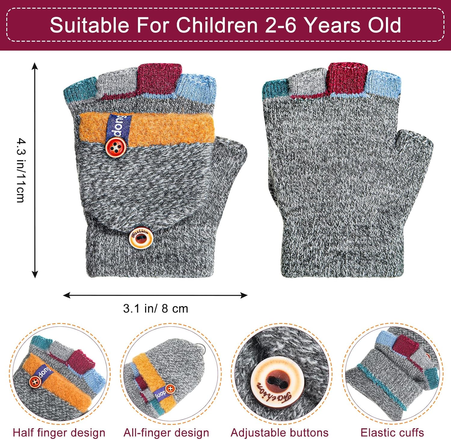 Happy Winter Warm gloves for kidsfreezeProof and cozy